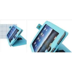  Apple Ipad Leather Case & Stand Cover Bag /Blue  