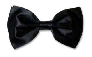  BOWTIE 100% SILK Solid BLACK Bow Tie Tuxedo Ties BowTies 