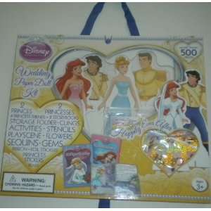  Disney Princess Wedding Paper Doll Kit Cinderella Ariel 