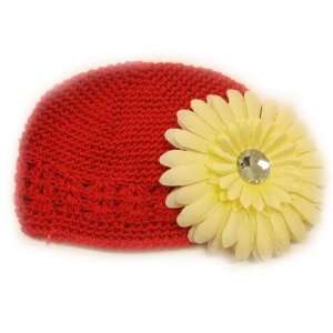   Fits 0   9 Months With a 4 Cream Gerbera Daisy Flower Hair Clip Baby