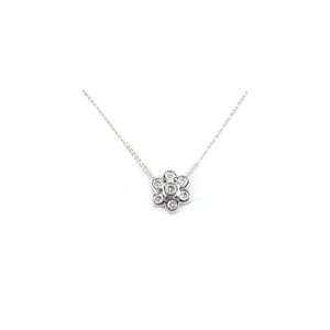  14K White Gold Diamond Necklace Jewelry