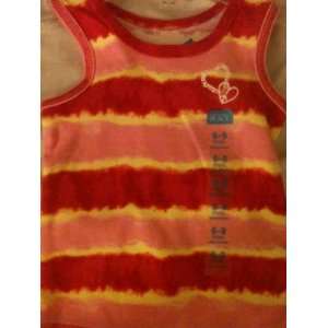   Place Child Baby Girls Matchables Pink Tiedye Tank Top Size 24 months