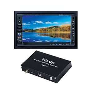 Valor Double Din Am Fm Dvd Receiver Navigation 6.5 Foot Touch Screen 