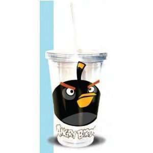    Angry Birds 16oz Black Bird Tumbler with Straw Toys & Games