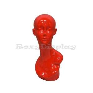  (MD TinaRed) Female Mannequin Head Glossy Red Eligant 
