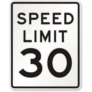    Speed Limit 30 MPH Diamond Grade, 18 x 12