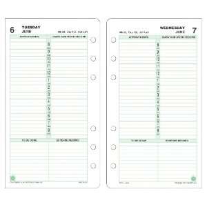  Day Timer 1 Page Per Day Planner Refill, Portable Size, 3 