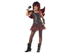    Rebel Fairy Punk Rock Goth Girl Dress Child Costume Tween 