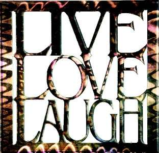 New 16x16 LIVE LAUGH LOVE METAL WALL ART Square Artwork Country Decor 
