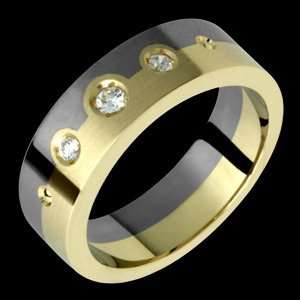   Diamanta   size 13.75 Titanium & 14K Gold Band Alain Raphael Jewelry