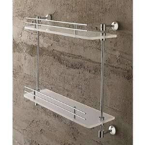   Plexiglass Two Tier Shelf with Rails Shelves Two