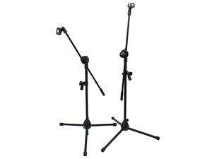 Pack Adjustable Tripod Boom Microphone Mic Stand &Holder Clip with 2 