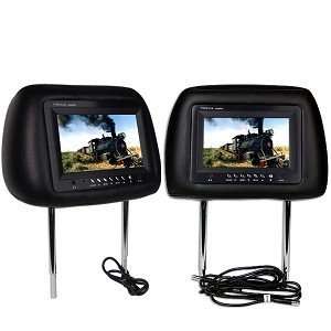   Inch Headrest TFT Car Monitor with Pillow and Remote (Black) Car