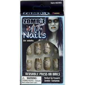 Lets Party By Forum Novelties Inc Zombie Nails Adult / Gray   One Size