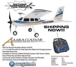 MEGATECH AMBASSADOR RC Airplane NEW  