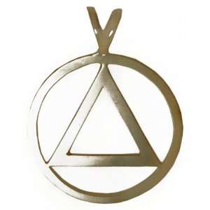 Alcoholics Anonymous AA Symbol Pendant, #06 1, 1 Wide, 1 3/8 Tall 
