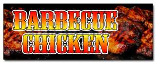 12 BARBECUE CHICKEN DECAL sticker smoked bbq grill supplies stand 
