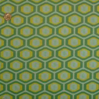 Amy Butler Quilt Fabric Midwest Modern Honeycomb Green  