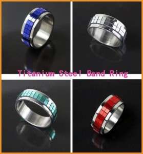 colors Elegant Mens /Unisex Titanium Steel Band Ring  