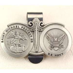   Gift VC 838 St. Saint Michael the Arch Angel Navy Visor Clip Jewelry