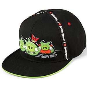 com Angry Birds Black Baseball Cap with Three Pigs Including King Pig 