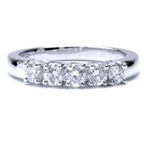  Carat Diamond Platinum 5 Stone Anniversary / Wedding Ring Jewelry