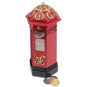 antique Replica British Victorian Collectible Post Box Mechanical Bank 