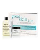 philosophy great skin is in   normal to combination kit