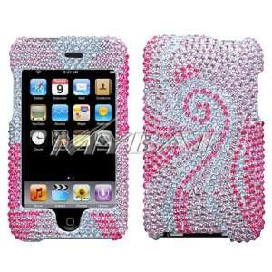   Case for Apple iPod touch (2nd gen.), Swirl Pink & White Full Diamond