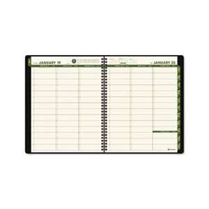  Recycled Weekly/Monthly Appointment Book, Black, 8 1/4 x 