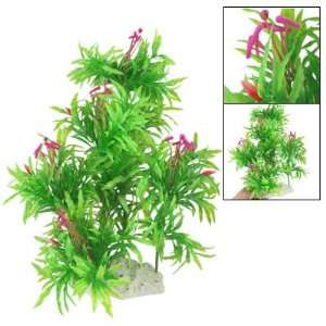   Flower Green Plastic Water Plant for Fish Tank Decor
