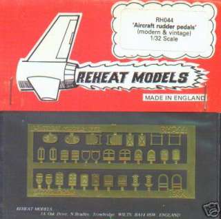 Reheat Models Photo Etch Aircraft Rudder Pedals 1/32  