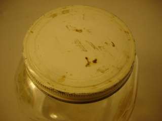 Vintage Hazel Atlas, clear glass storage jar  