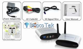 wireless AV audio video Transmitter IR Remote Extender  