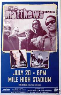   promote the 1999 concert of the dave matthews band alanis morissette