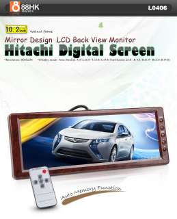   Walnut 10.2Digital LCD Car Mirror design back view Monitor 9c  