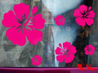 28 x Hibiscus Flower Car Window Stickers Decals 634#6  