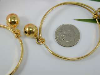 LOVELY 2 BABY ANKLETS SET 22K 24K Gold GP Thai Bracelet Small Medium 