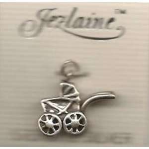    Jezlaine Sterling Silver Baby Carriage Charm 