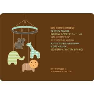    Animal Mobile Baby Shower Invitations