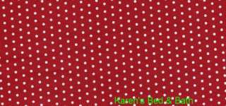 Red & White Polka Dot Custom Sewn Curtain Valance NEW  