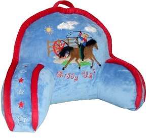 Kids Lounge Pillow Backrest Blue Cowboy Horse New  