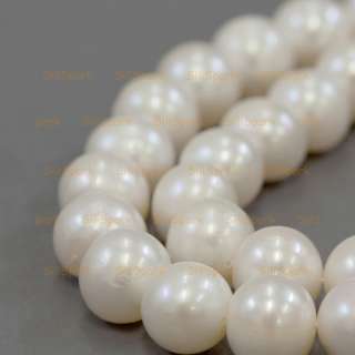 10 11mm Lustrous AAA White Freshwater Pearl Round Bead  