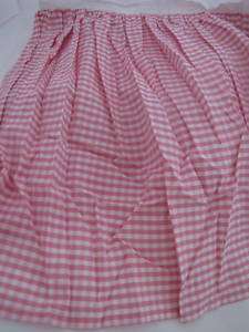Pink Check Gingham Twin Single Bed Skirt dust ruffle  