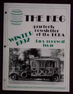 The Keg ECBA Winter 1992 Beer Magazine Oley PA Berks Co  