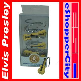 Elvis Presley Bathroom Shower Curtain Hooks Polyresin  