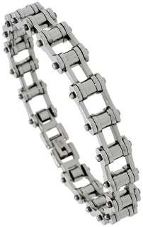   Link Stainless Steel Bicycle Chain Bracelet, 5/16 in. (9 mm) wide