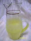Retro Glass Pitcher Frosted Yellow 50 Blendo WV Vintage