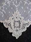 vintage fine linen with point de gaze lace hand embroidery