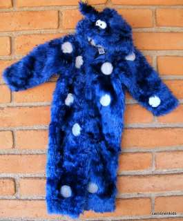 Fuzzy Furry Blue Toddler Halloween Old Navy Costume Dress Up sz 2T 